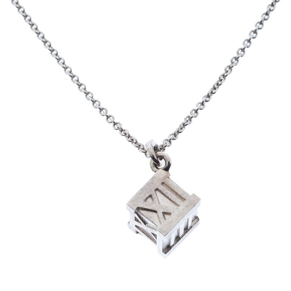TIffany & Co. Atlas Cube Necklace - Silver